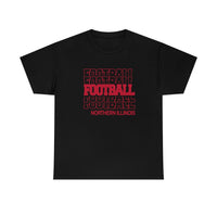 Football Northern Illinois in Modern Stacked Lettering
