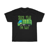 Kids Truck Yeah, I'm Two Garbage Truck for 2 Year Birthday T-Shirt