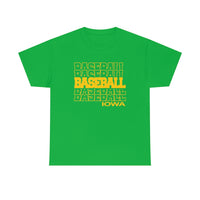 Baseball Iowa in Modern Stacked Lettering T-Shirt