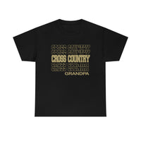 Cross Country Grandpa in Modern Stacked Lettering T-Shirt