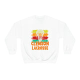Clemson Lacrosse Sweatshirt Paintbrush Strokes Design