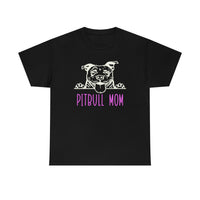 Pitbull Mom with Pitbull Dog Graphic T-Shirt