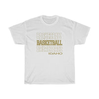 Basketball Idaho in Modern Stacked Lettering