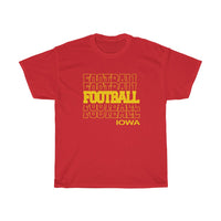 Football Iowa in Modern Stacked Lettering