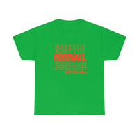 Football Virginia in Modern Stacked Lettering T-Shirt
