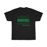 Basketball Boston in Modern Stacked Lettering (Green)