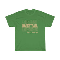 Basketball Colorado in Modern Stacked Lettering