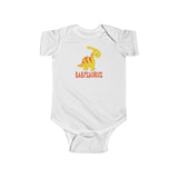 Yellow Babysaurus Dinosaur Baby Onesie Infant Bodysuit for Boys or Girls