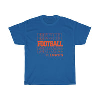 Football Illinois in Modern Stacked Lettering