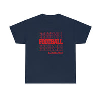 Football Louisiana in Modern Stacked Lettering
