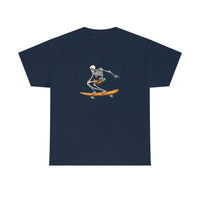 Skeleton Skateboard Riding A Vintage Skate Deck Graphic T-Shirt