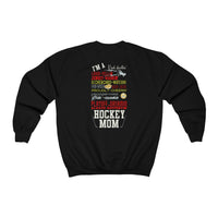 Hockey Mom Supporter Sweatshirt (Back Print)