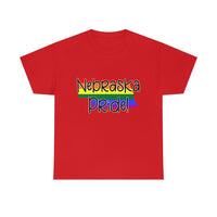 Nebraska Pride with State in Rainbow Flag