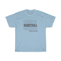 Basketball Portland in Modern Stacked Lettering