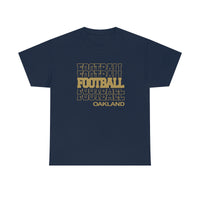 Football Oakland in Modern Stacked Lettering