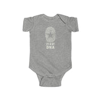 Texas Cowboy Fingerprint with Lonestar, Its In My DNA Baby Onesie Infant Bodysuit for Boys or Girls