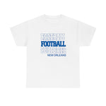 Football New Orleans in Modern Stacked Lettering T-Shirt