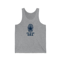Texas Cowboy Fingerprint with Lonestar, Its In My DNA Tank Top