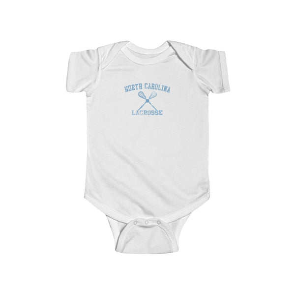 Vintage North Carolina Lacrosse Baby Onesie Infant Bodysuit Kids clothes with free shipping - TropicalTeesShop