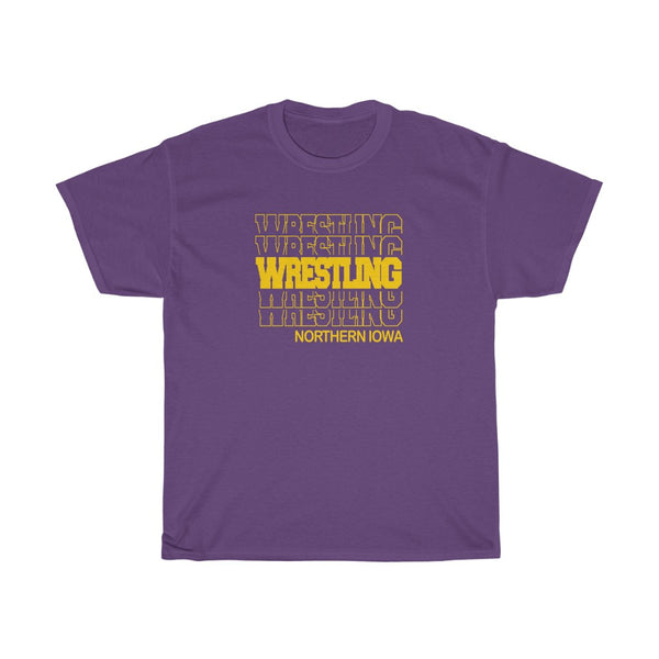 Wrestling Northern Iowa in Modern Stacked Lettering