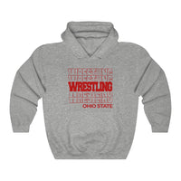 Wrestling Ohio State Hoodie in Modern Stacked Lettering