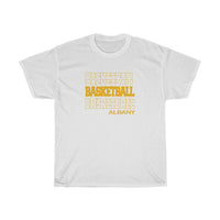 Basketball Albany in Modern Stacked Lettering