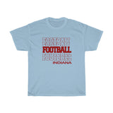 Football Indiana in Modern Stacked Lettering