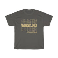 Wrestling Colorado in Modern Stacked Lettering