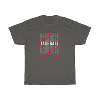 Baseball New York with Red Baseball Graphic T-Shirt T-Shirt with free shipping - TropicalTeesShop