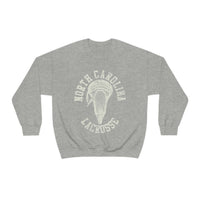 North Carolina Lacrosse Sweatshirt Vintage Lacrosse Head Design