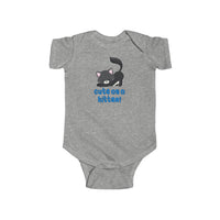 Cute as a Kitten with Black Kitty Cat Baby Onesie Infant Toddler Bodysuit for Boys or Girls