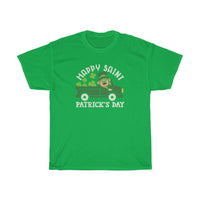 Happy St Patricks Day with Leprechaun Driving Truck T-Shirt T-Shirt with free shipping - TropicalTeesShop