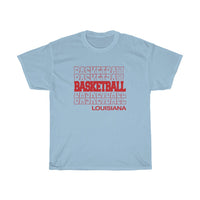 Basketball Louisiana in Modern Stacked Lettering