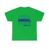 Baseball Memphis in Modern Stacked Lettering T-Shirt