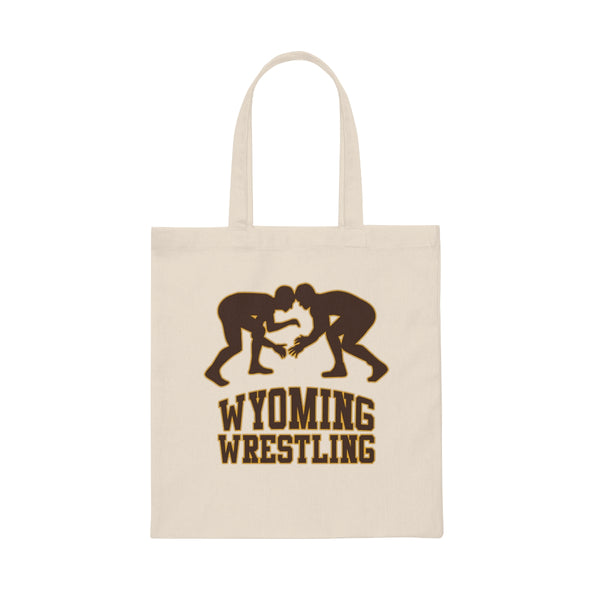 Wyoming Wrestling Canvas Tote Bag