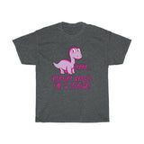 Funny Shhhh Nobody Knows I M A Lesbian With Pink Dinosaur T-Shirt