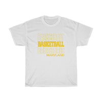 Basketball Maryland in Modern Stacked Lettering
