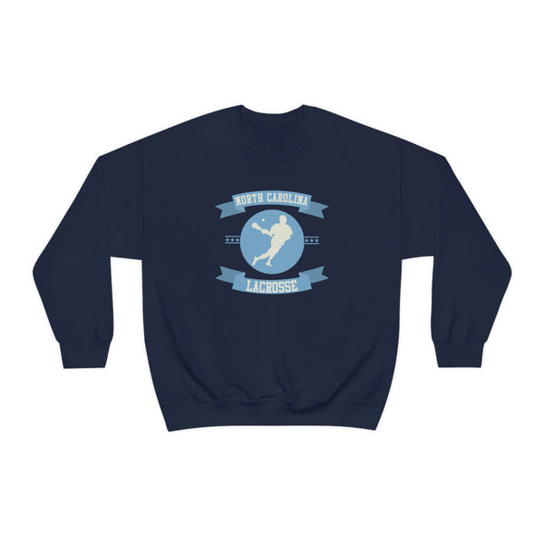North Carolina Lacrosse Sweatshirt Logo with Player Design