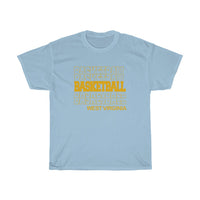 Basketball West Virginia in Modern Stacked Lettering