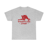 Wrestling Grandpa with College Wrestling Graphic T-Shirt