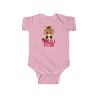 Cute as a Kitten with Tabby Kitty Cat Baby Onesie Infant Toddler Bodysuit for Boys or Girls