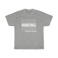 Basketball Pennsylvania in Modern Stacked Lettering