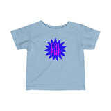 Girl Power GRL PWR Pink on Blue Flower Baby Infant Toddler Tee Shirt for Boys or Girls