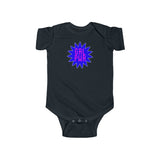 Girl Power GRL PWR Pink on Blue Flower Baby Onesie Infant Toddler Bodysuit for Boys or Girls