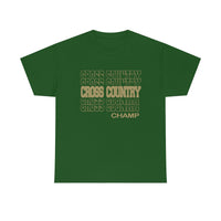Cross Country Champ in Modern Stacked Lettering T-Shirt