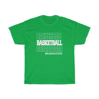 Basketball Michigan State in Modern Stacked Lettering