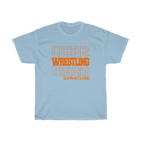 Wrestling Syracuse in Modern Stacked Lettering