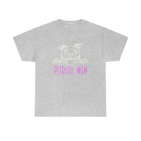 Pitbull Mom with Pitbull Dog Graphic T-Shirt