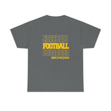Football Michigan in Modern Stacked Lettering