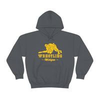 Wrestling Michigan with College Wrestling Graphic Hoodie